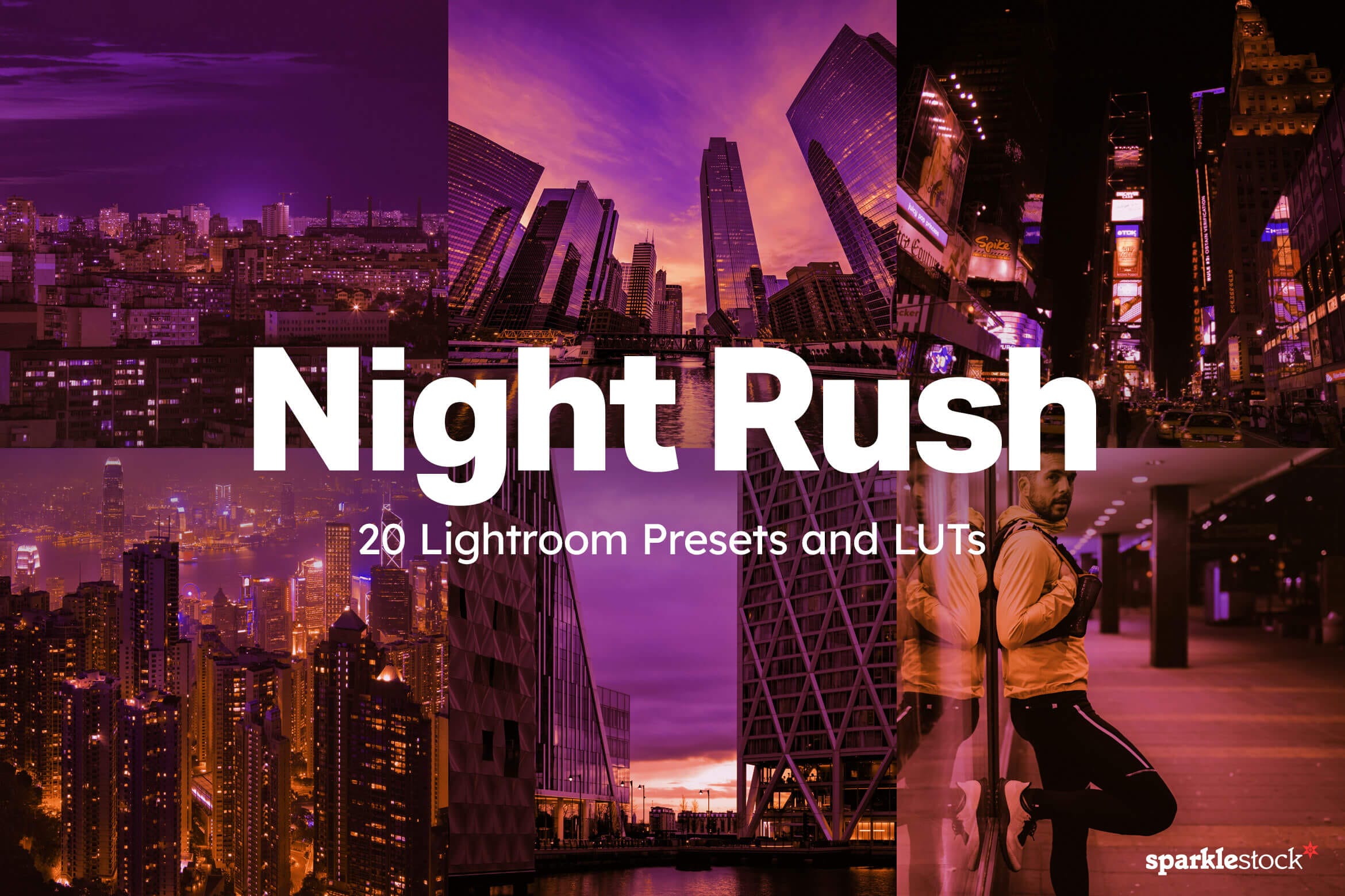 20 Night Rush Lightroom Presets and LUTs