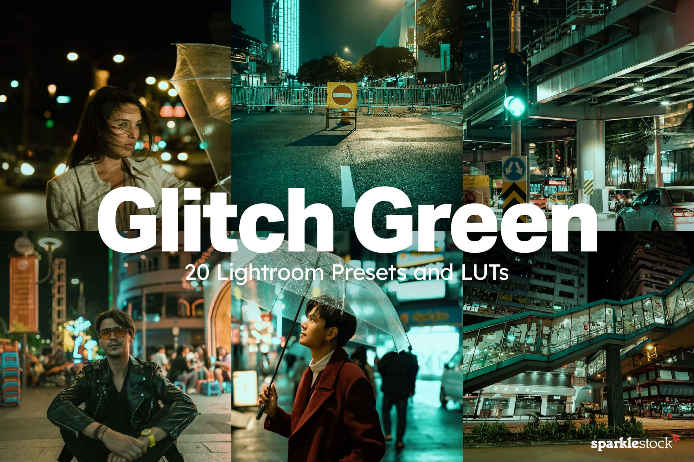 20 Glitch Green Lightroom Presets and LUTs