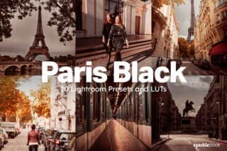 20 Paris Black Lightroom Presets and LUTs
