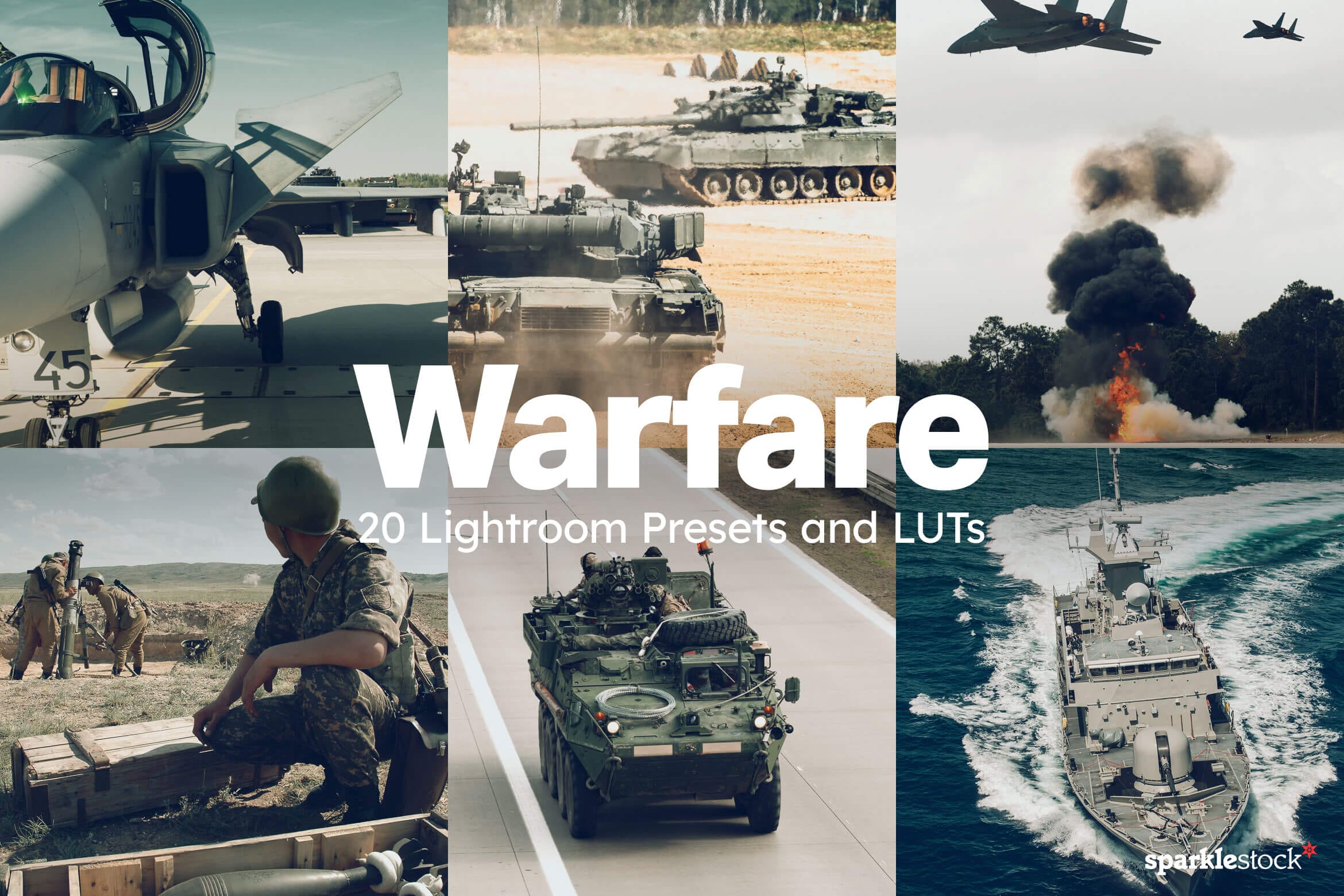 20 Warfare Lightroom Presets and LUTs