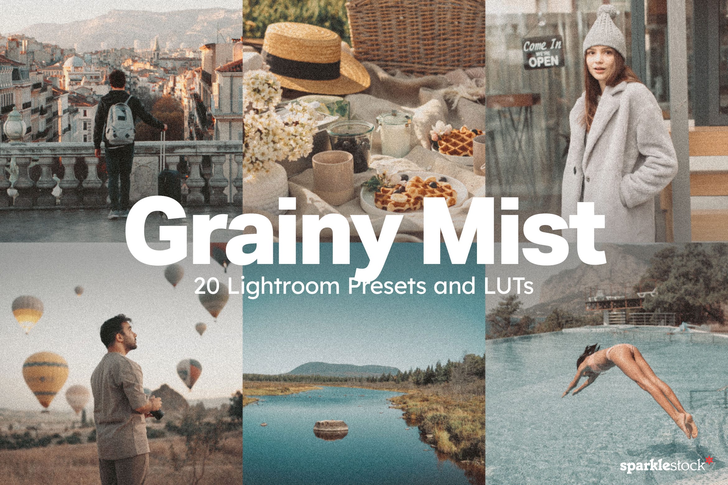 20 Grainy Mist Lightroom Presets and LUTs