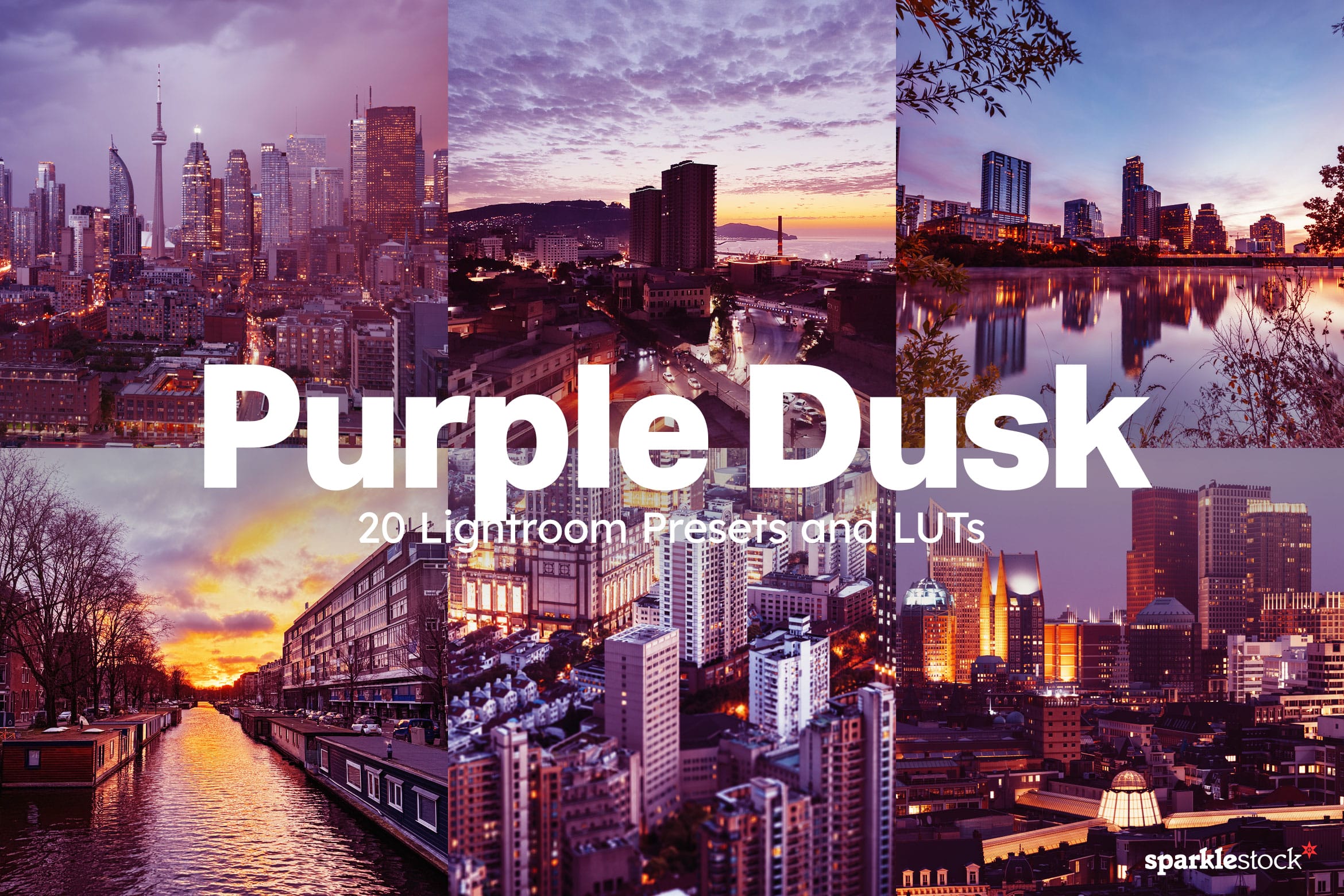 20 Purple Dusk Lightroom Presets and LUTs