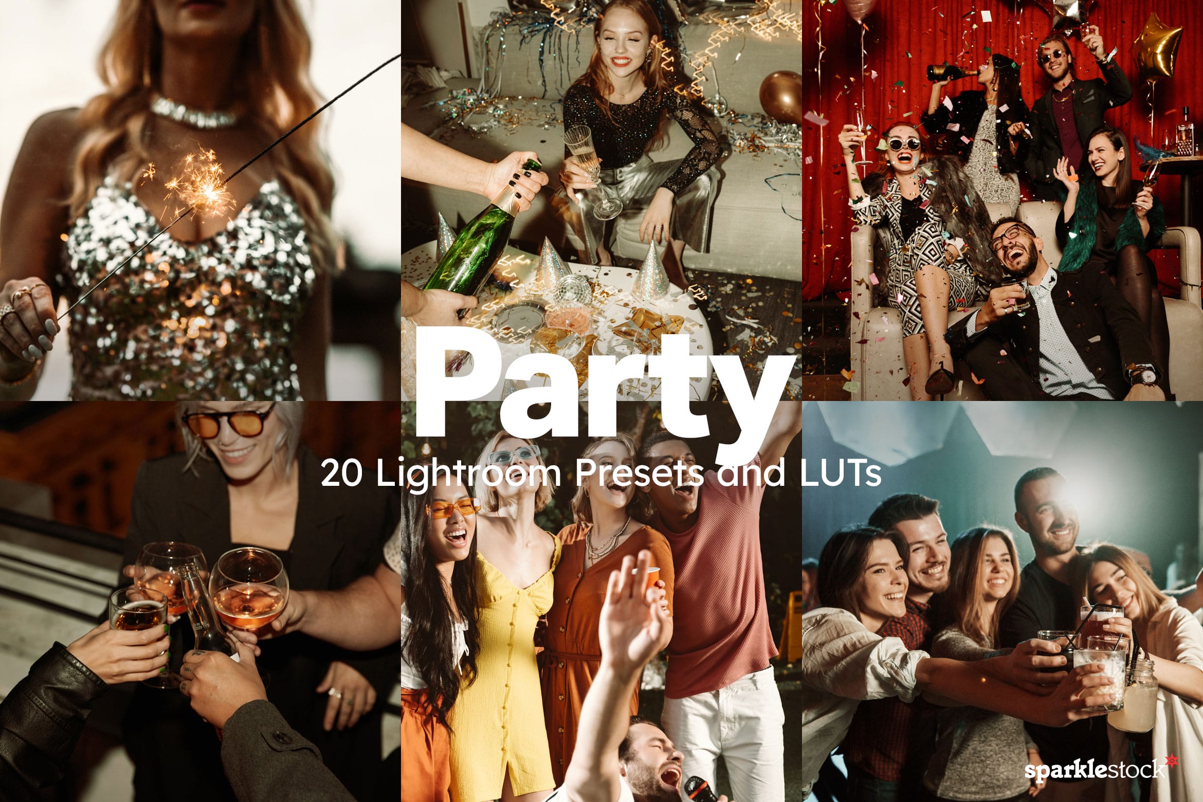 20 Party Lightroom Presets and LUTs