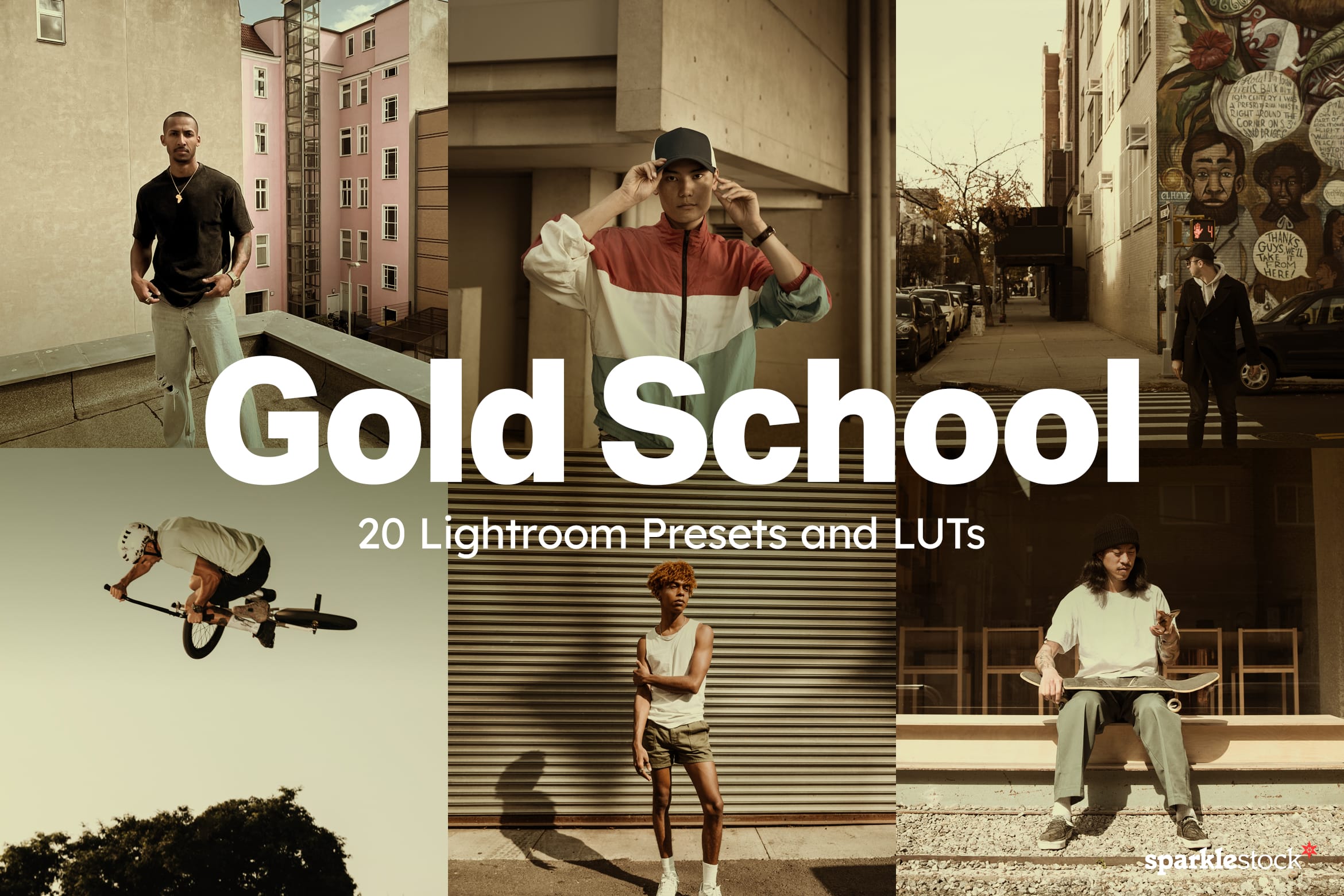 20 Gold School Lightroom Presets and LUTs