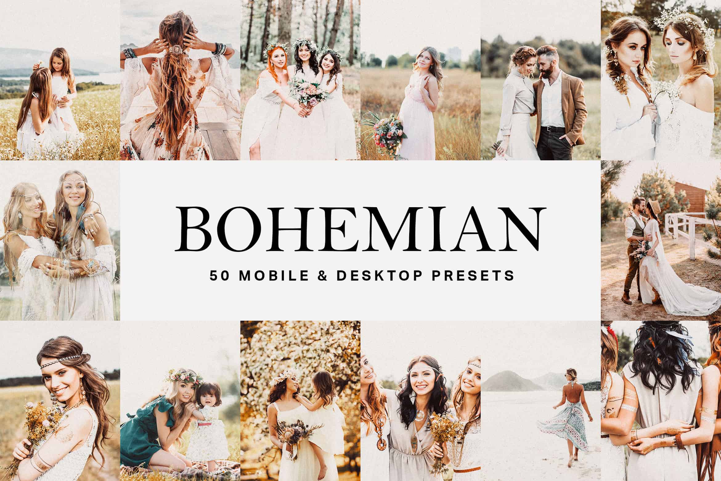 50 Bohemian Lightroom Presets and LUTs