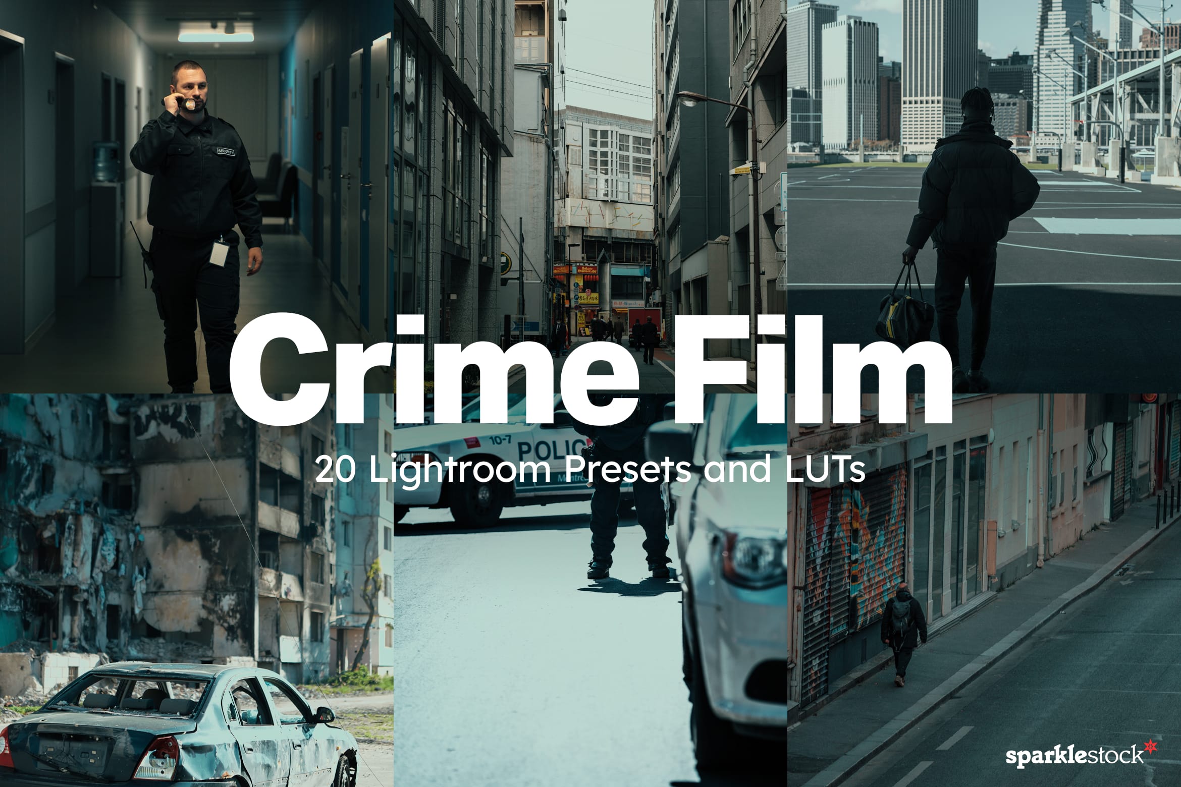 20 Crime Film Lightroom Presets and LUTs