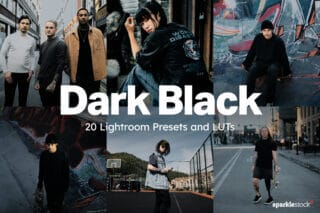 20 Dark Black Lightroom Presets and LUTs
