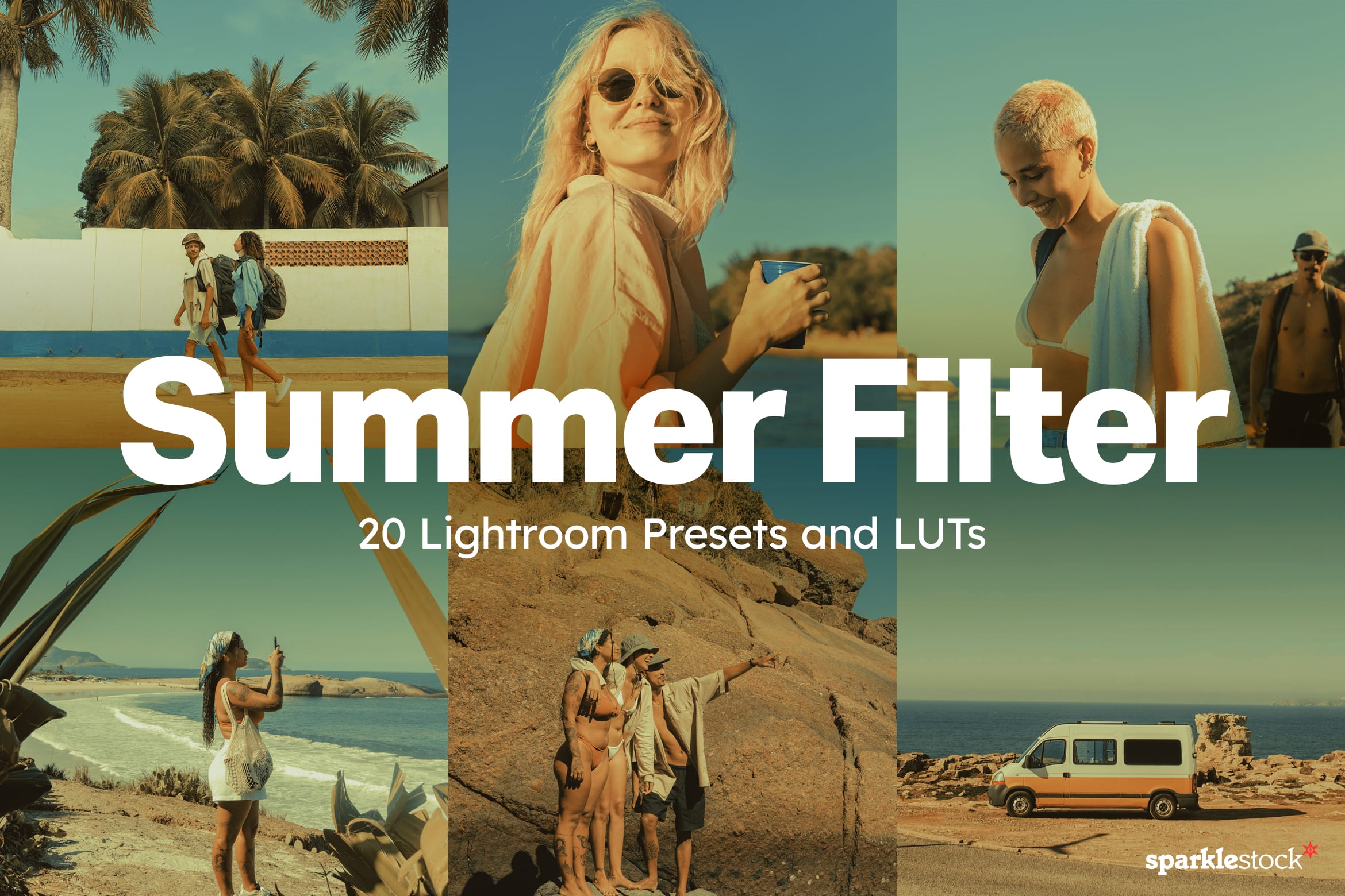20 Summer Filter Lightroom Presets and LUTs