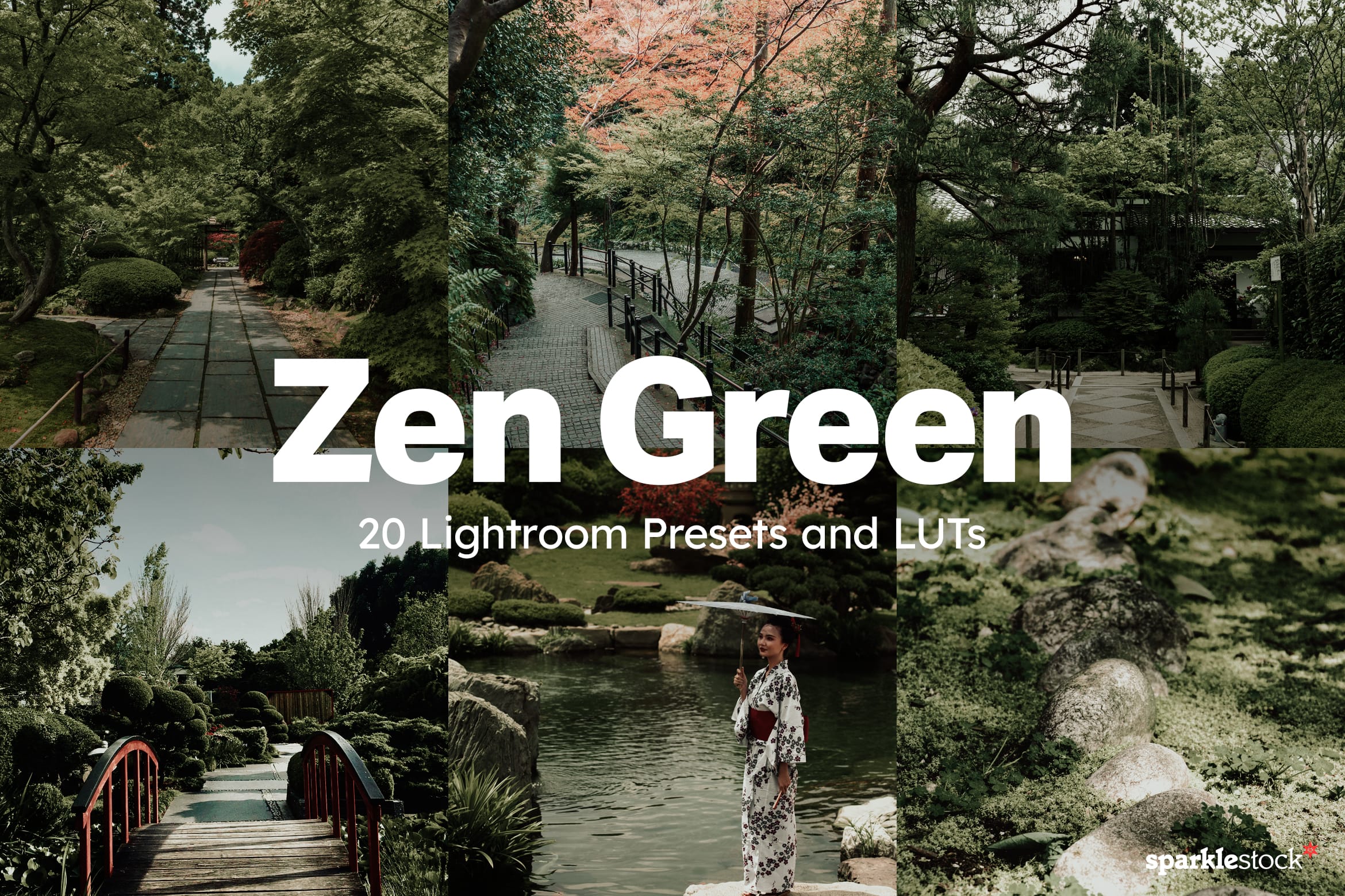 20 Zen Green Lightroom Presets and LUTs