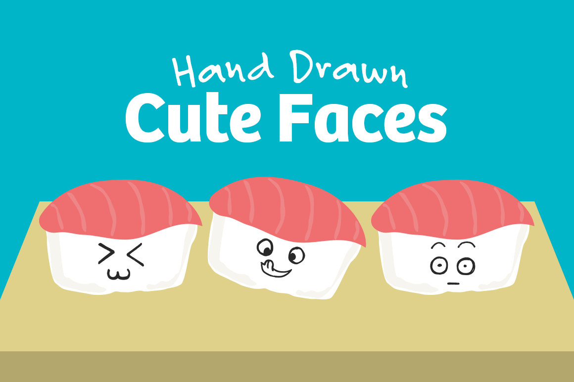 101 Hand Drawn Cute Faces