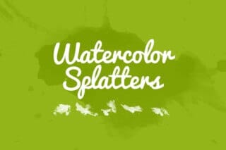 32 Watercolor Splatters