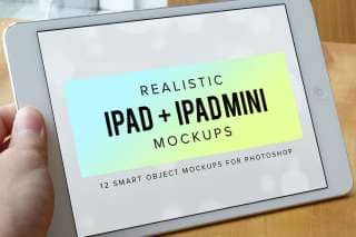 Realistic iPad & iPad Mini Mockups