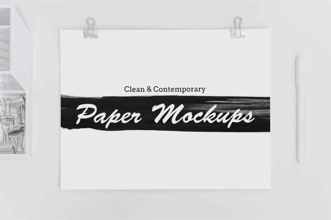 8 Clean & Contemporary Paper Mockups