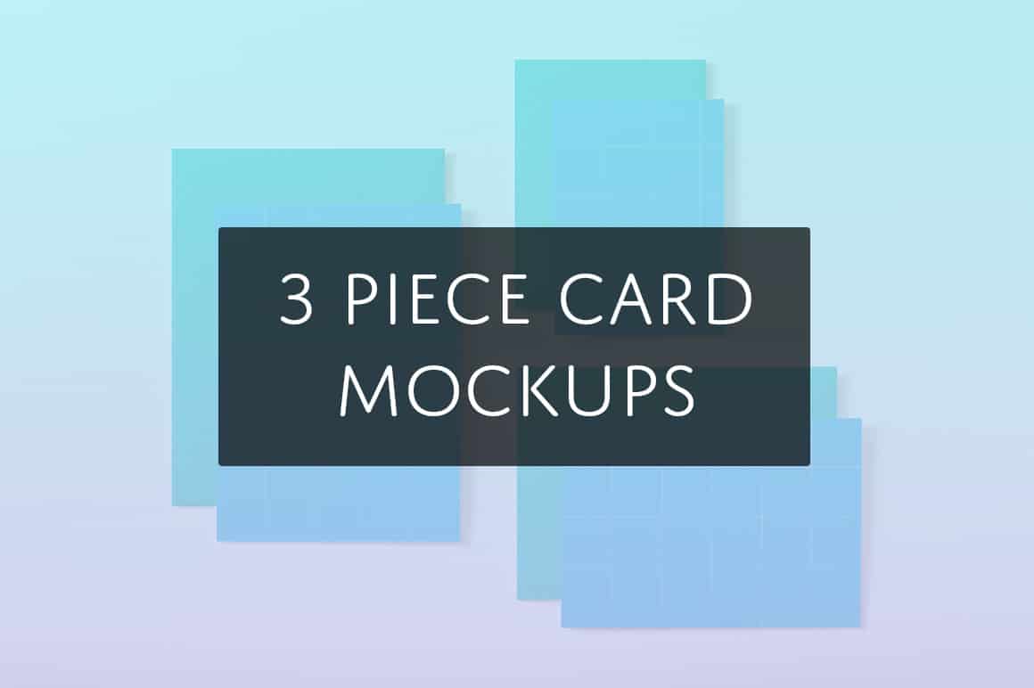 3 Piece Card Mockups