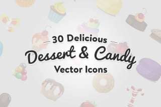 30 Dessert and Candy Icons