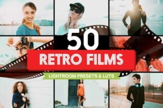 50 Retro Films Lightroom Presets & LUTs
