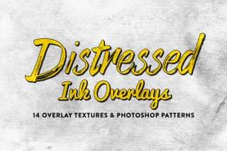 14 Distressed Ink Overlays