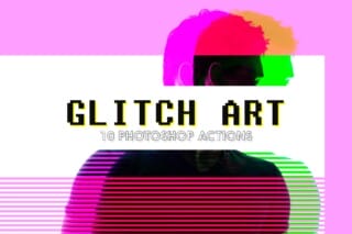 10 Glitch Art Photoshop Actions