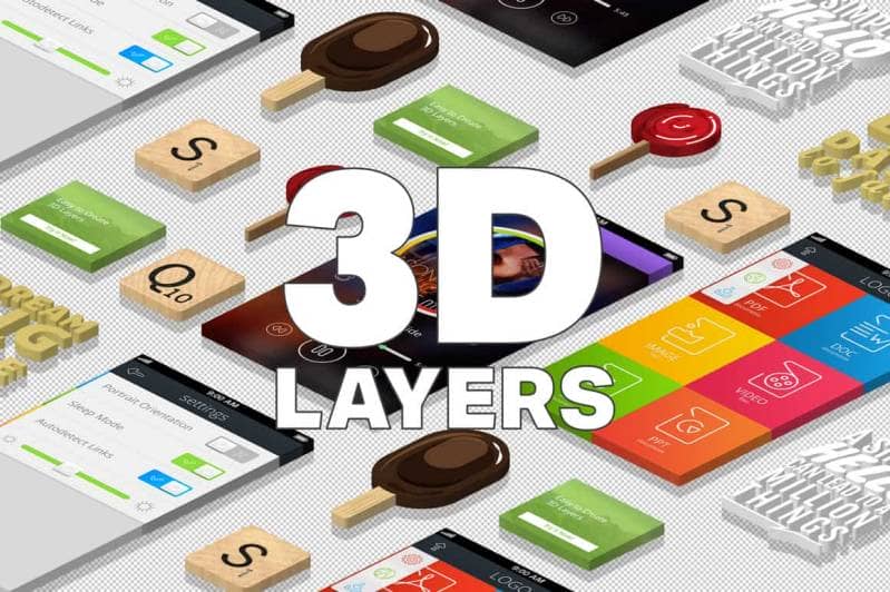 3D Layers Photoshop Actions
