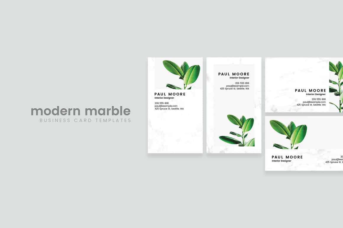 Modern Marble Business Card Template