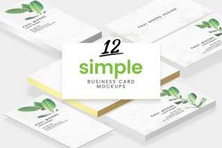 12 Simple Business Card Mockups