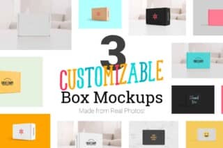 3 Real Photo Product Box Mockups
