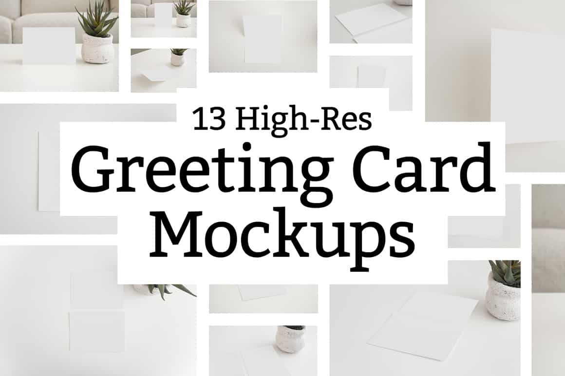 13 Greeting Card Mockups