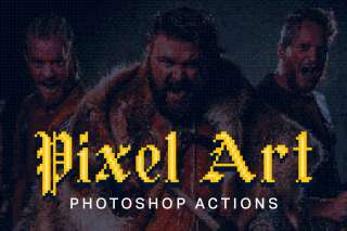 21 Pixel Art Photoshop Actions