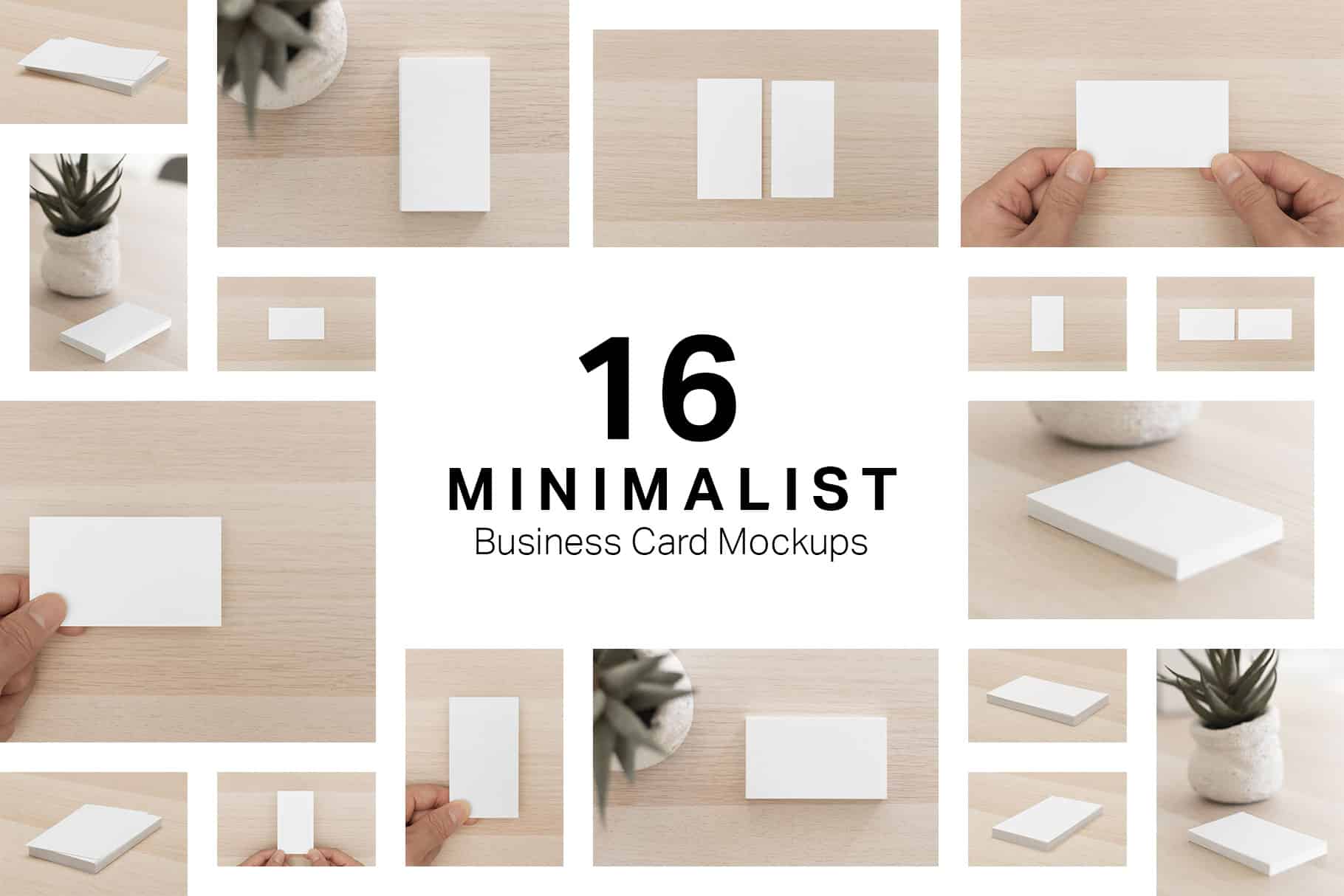 16 Minimalist Business Card Mockups