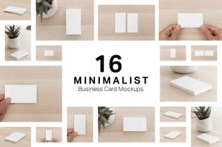 16 Minimalist Business Card Mockups