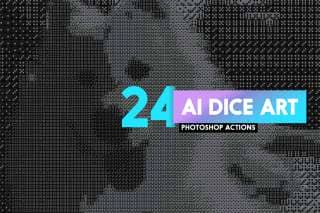 24 AI Dice Art Photoshop Actions