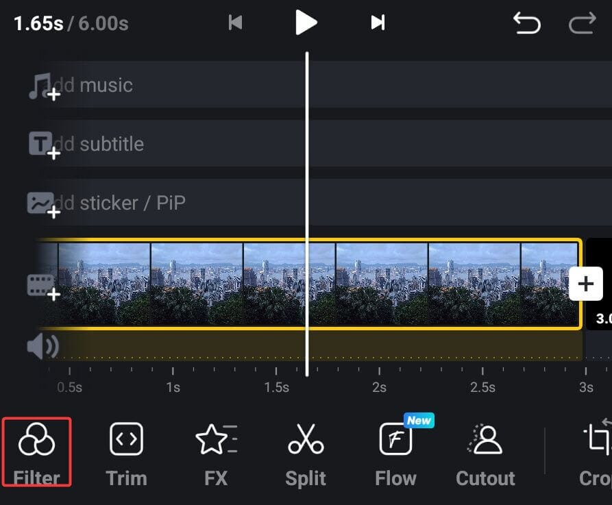 VN Editor Filter tab